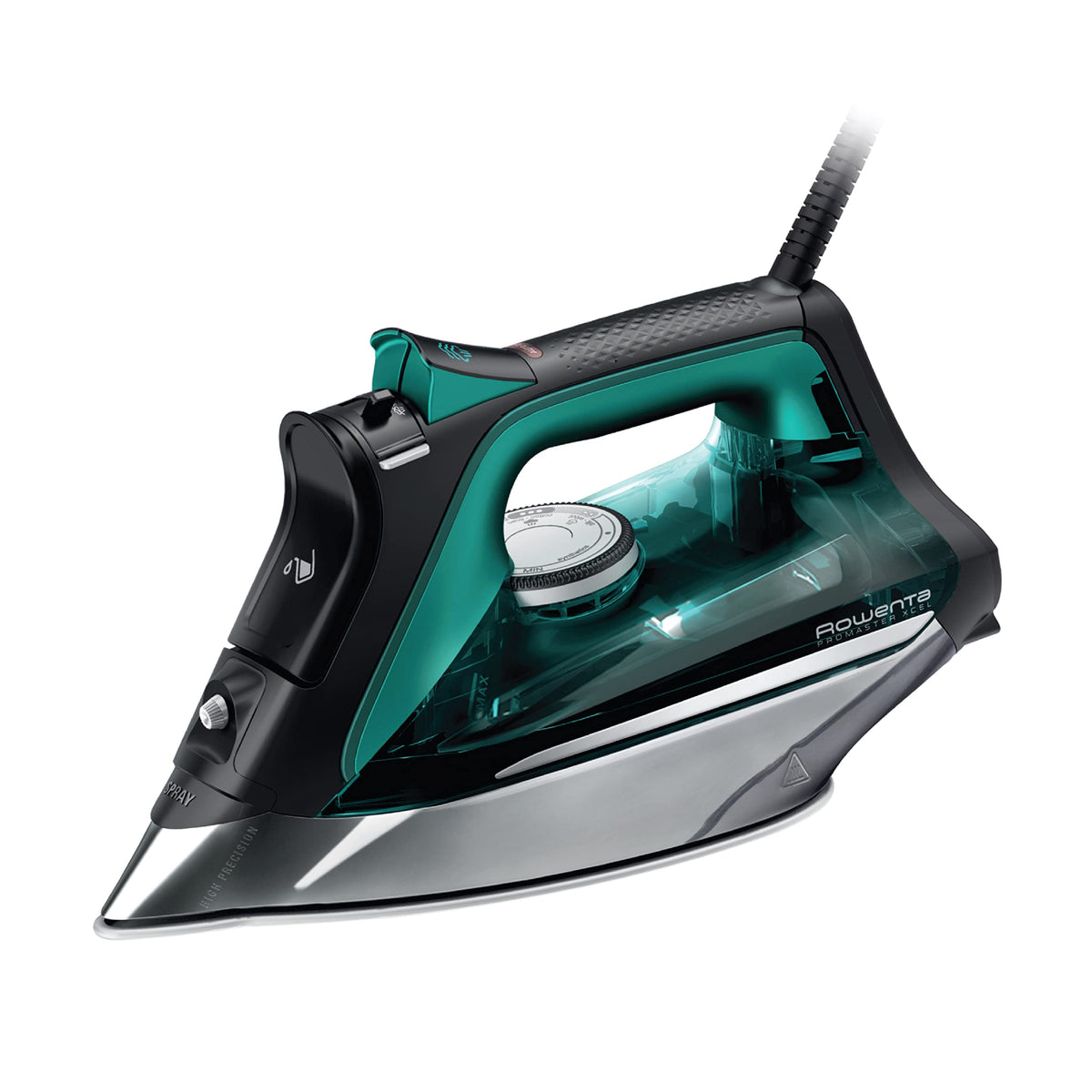 Rowenta, Iron, Pro Master Stainless Steel Soleplate Steam Iron For Clothes, 210 G/Min, 400 Microsteam Holes, 1775 Watts, Auto-Of