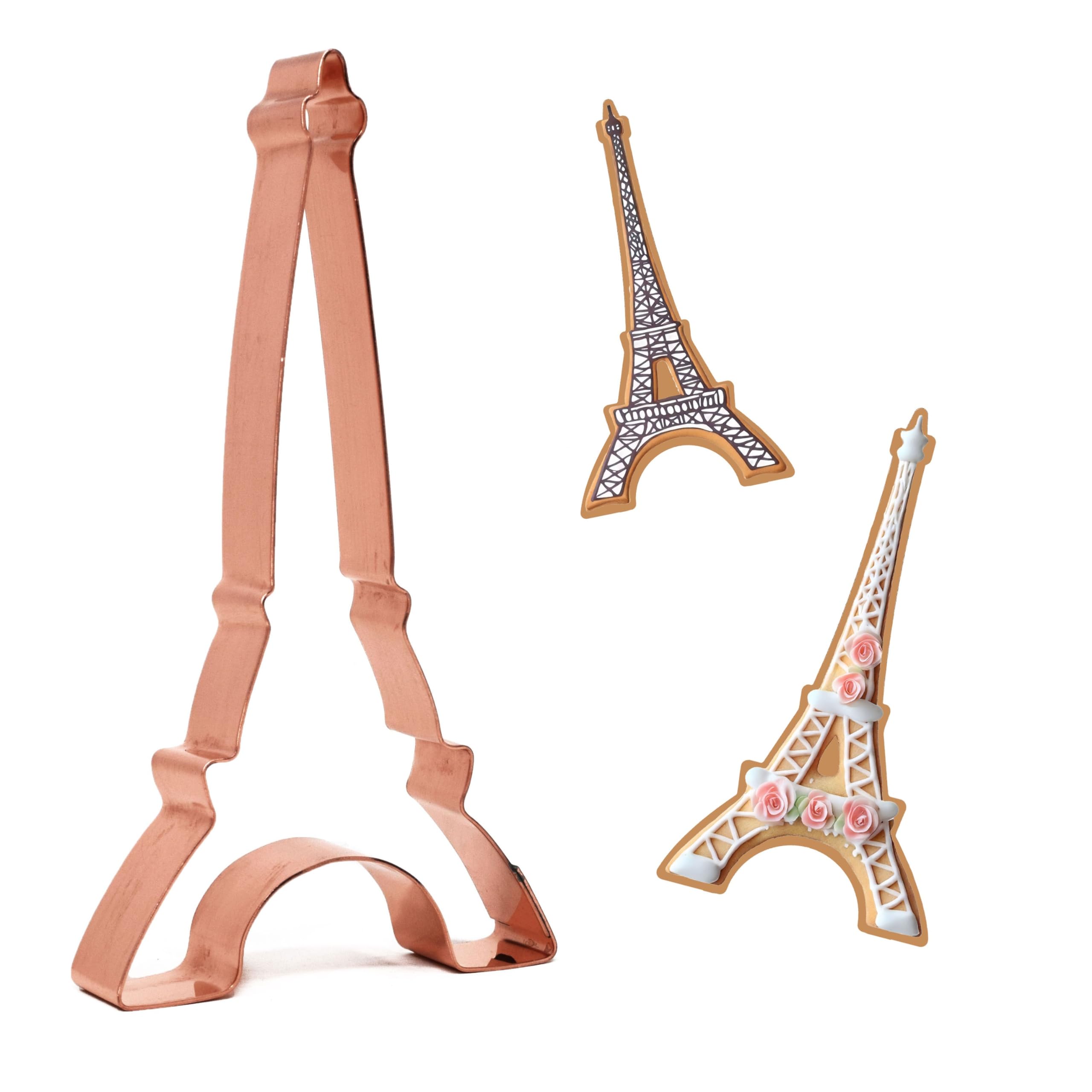 Eiffel Tower Cookie Cutter 4.75 X 2.75 Inches - Handcrafted Copper Cookie Cutter By The Fussy Pup