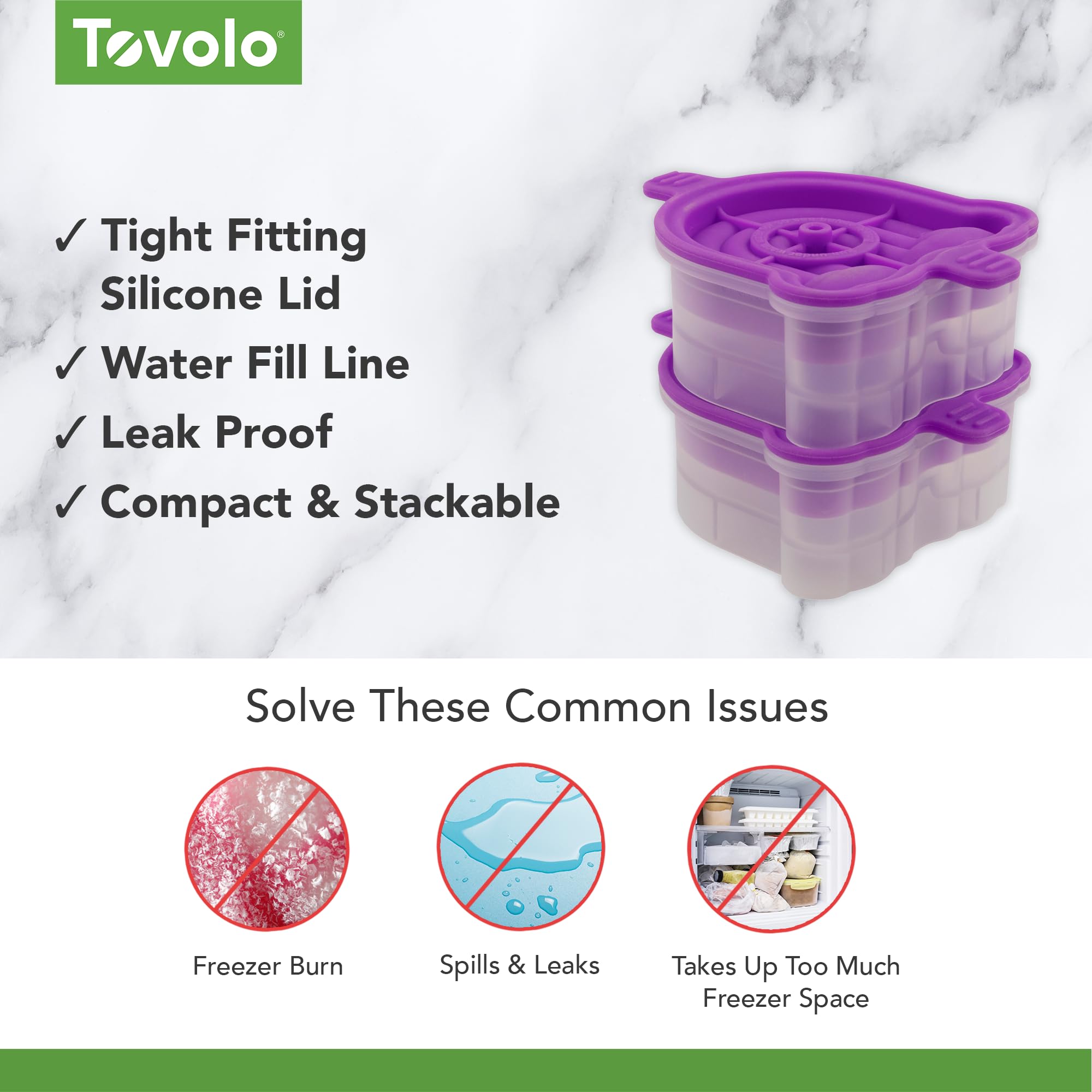 Tovolo Rainbow Shaped Ice Molds, Set Of 2 - Large Rainbow Ice Mold Gift - Unique Ice Mold Chills Drinks - Odor-Free Freezer Stor