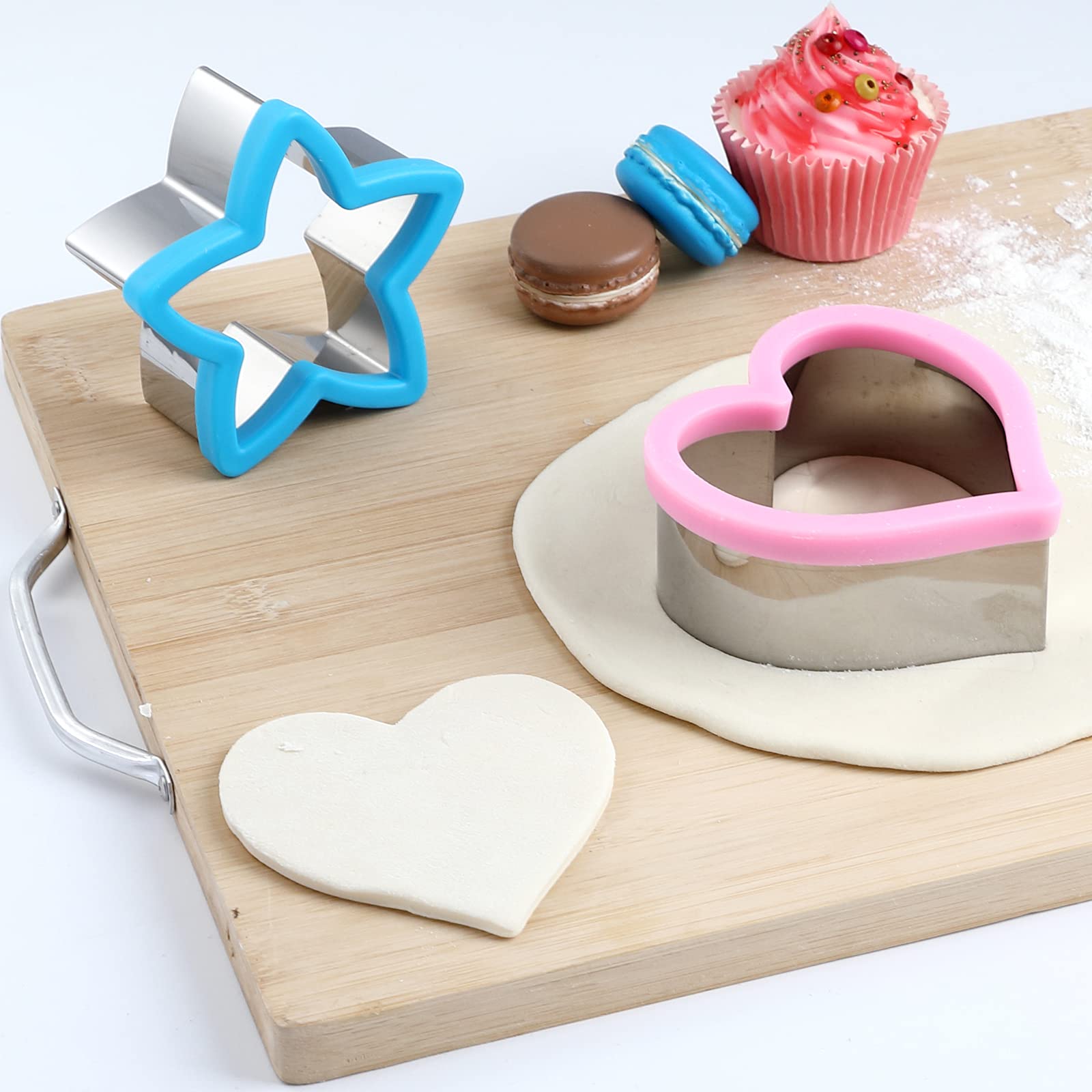 Sandwiches Cookie Cutter Set,Mouse & Dinosaur & Heart & Star Shapes Sandwich Cutters Cookie Cutters Vegetable Cutters-Food Grade