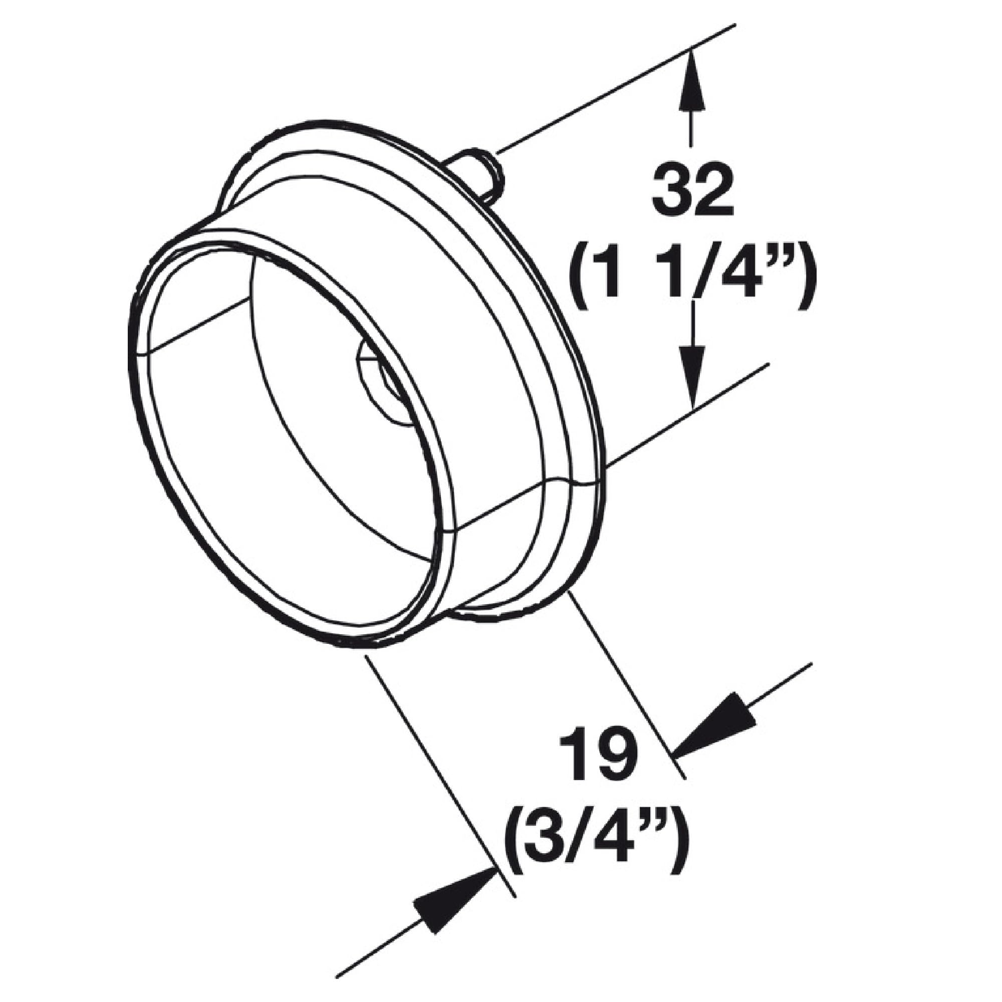 Synergy Collection Wardrobe Tube Support, 1 Pair For 1 5/16'' Diameter Closet Rod (Zinc, White)