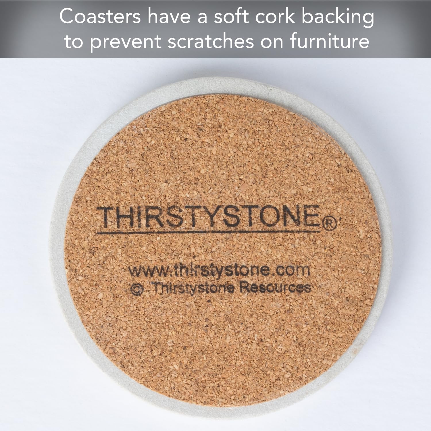 Thirstystone Celtic Cross Natural Sandstone Coaster 4 Pack Eco-Friendly, Absorbent, Easily Wipes Clean
