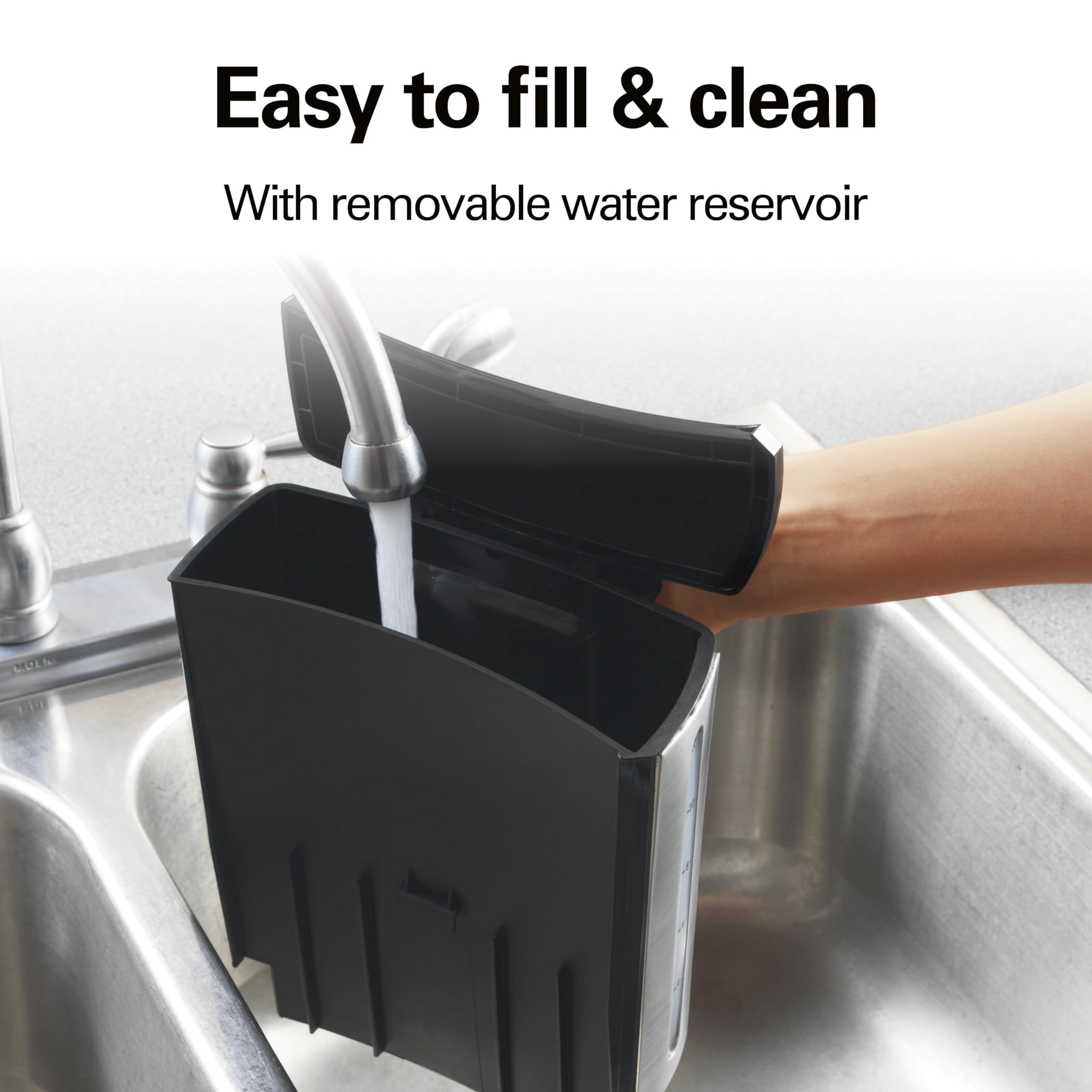 Hamilton Beach One Press Programmable Dispensing Drip Coffee Maker With 12 Cup Internal Brew Pot, Water Reservoir, Black And Sil