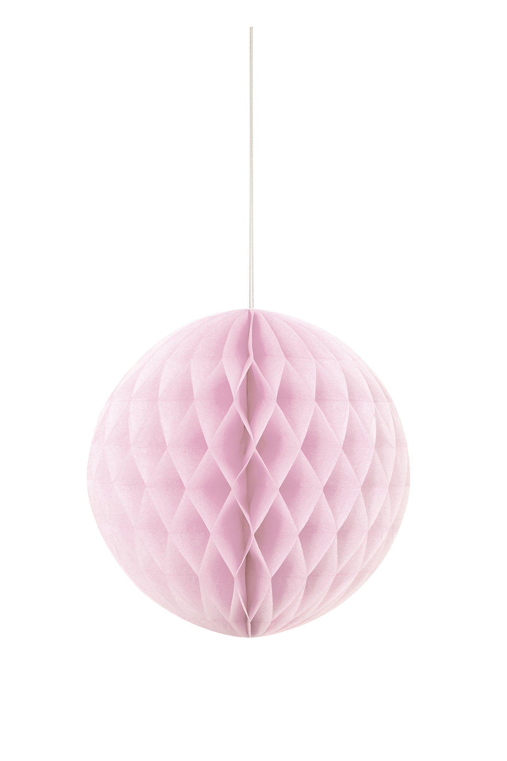 Solid Lovely Pink Hanging Paper Honeycomb Ball - 8'', 1 Count - Perfect For Parties & Home Decor