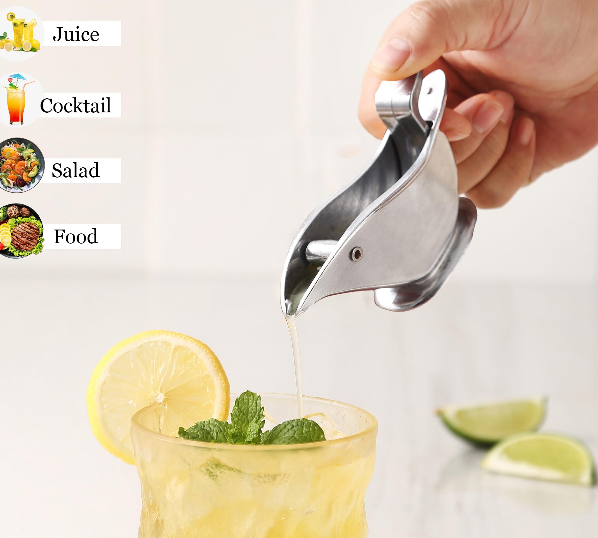 Domonic Home Stainless Steel Bird Lemon Squeezer - Heavy Duty Manual Juicer for Lemons & Limes