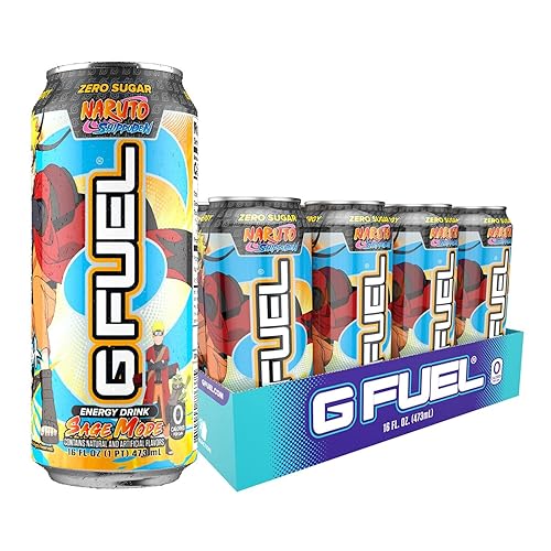 G Fuel Sage Mode Energy Drink, 16 Oz Can, 12-Pack Case, Inspired By Naruto Shippuden