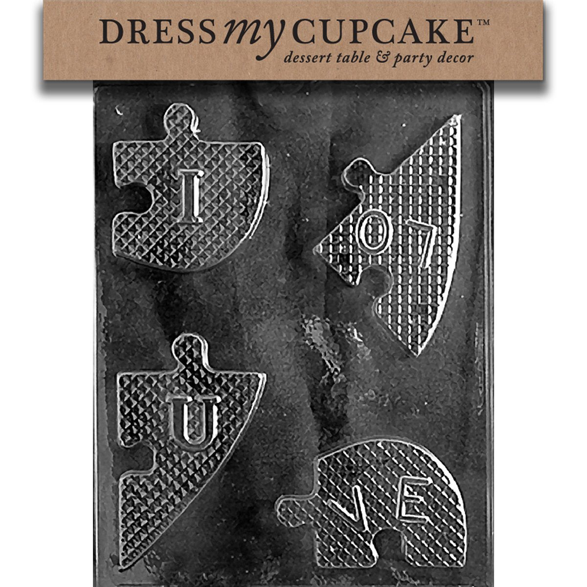 Dress My Cupcake Chocolate Candy Mold, Heart Puzzle, Valentine'S Day