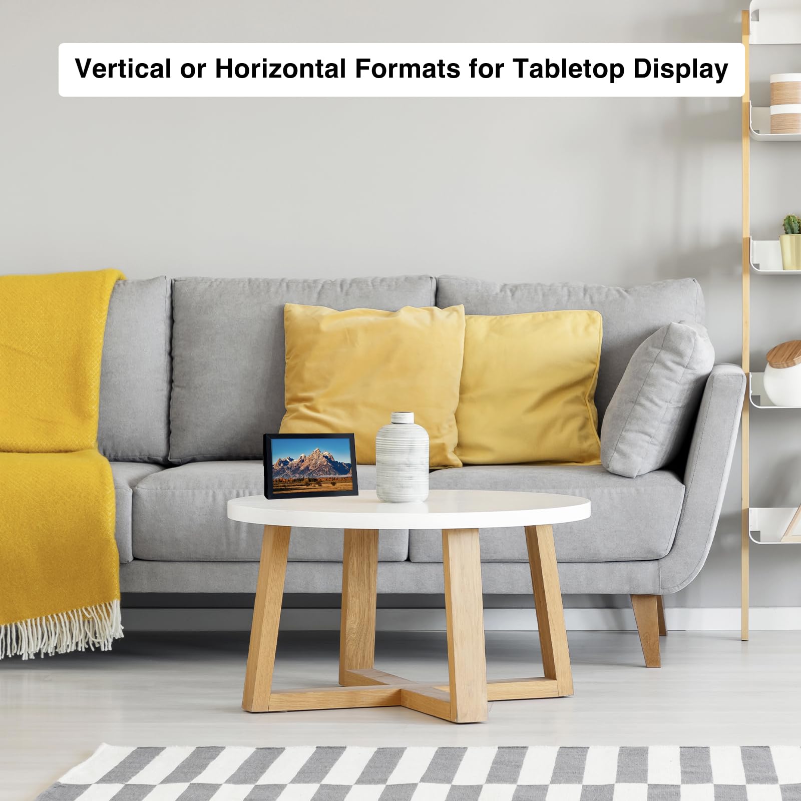 JCJMY 7x14 Picture Frame Black for Wall Hanging or Tabletop, Wall Mounting Horizontally or Vertically, 7 x 14 Wall Gallery Poste