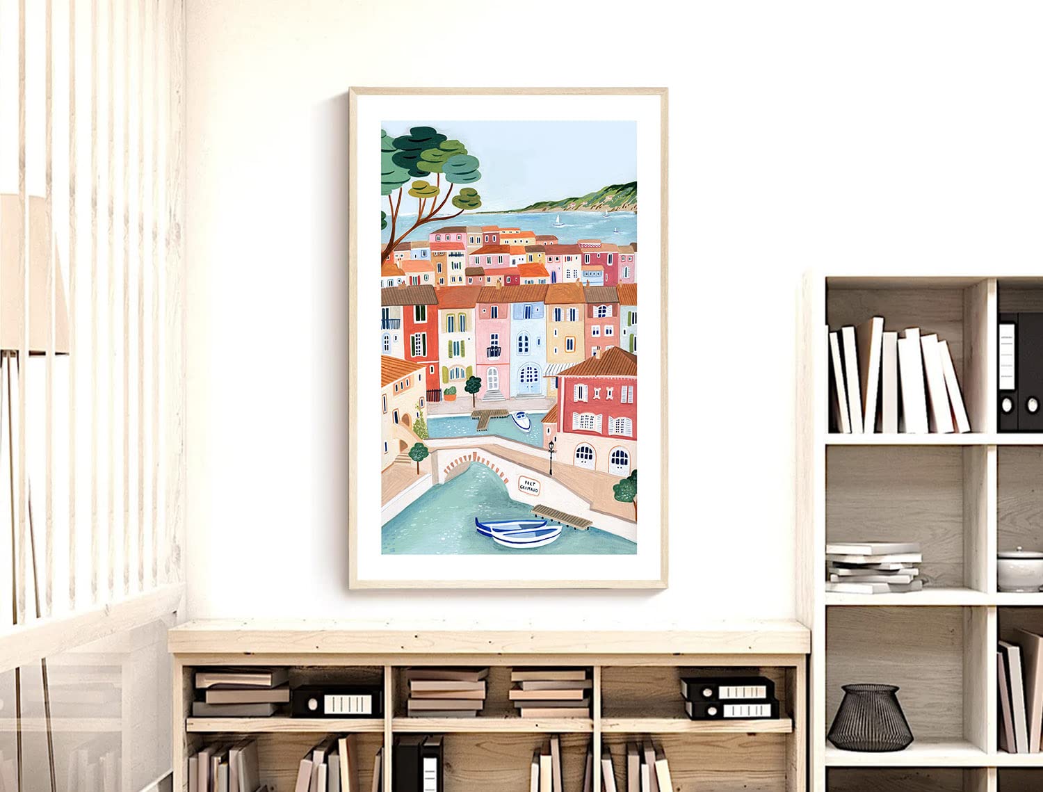 Nationcog French Riviera Art Print, Port Grimaud, France Wall Art France Travel Poster, Home Decor, Travel Gift, Travel Poster,