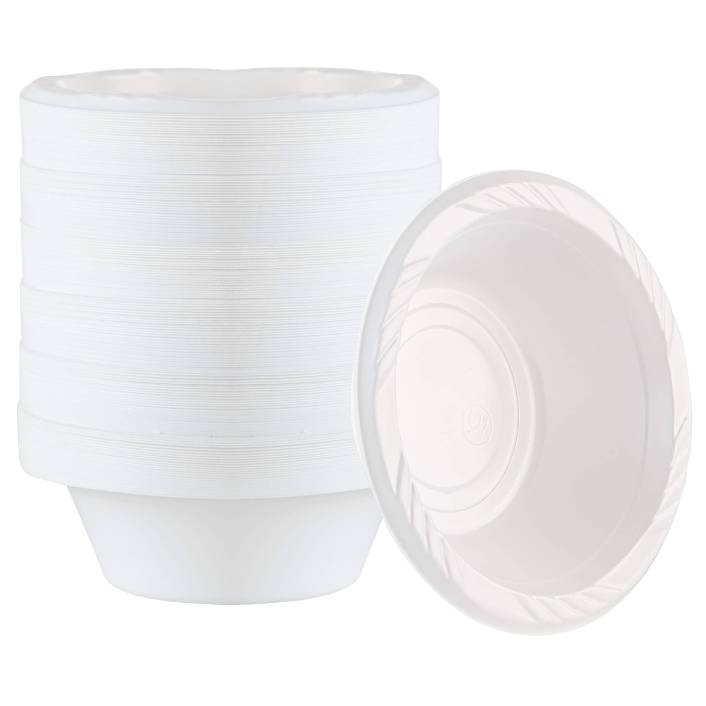200 Count Disposable 5 Ounce White Plastic Dessert Bowls