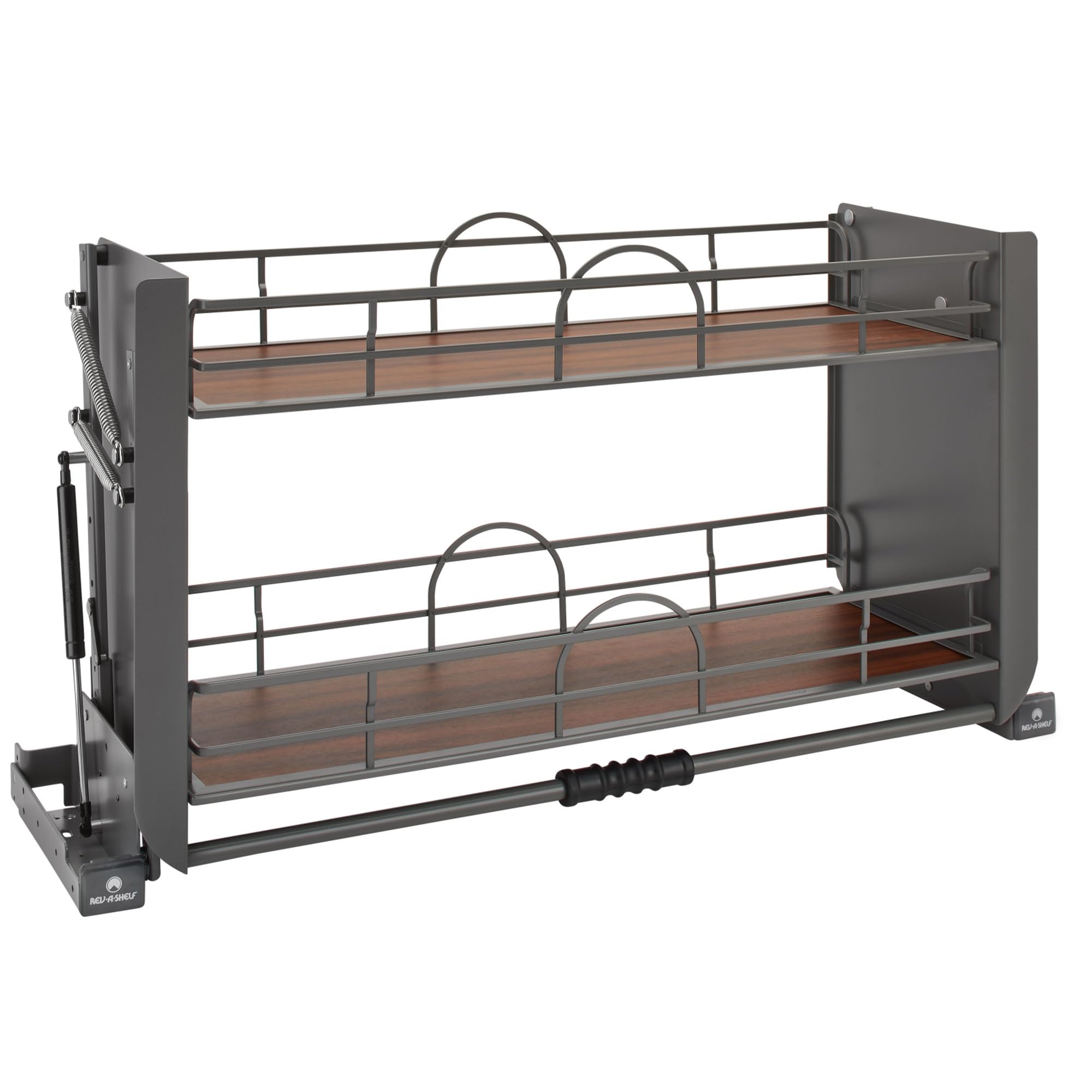 Rev-A-Shelf 36 Pull Down Heavy Duty Shelf Organizer for Tall Kitchen/Bathroom Cabinets, Dual Tier Wall Mounted Pantry Storage, C