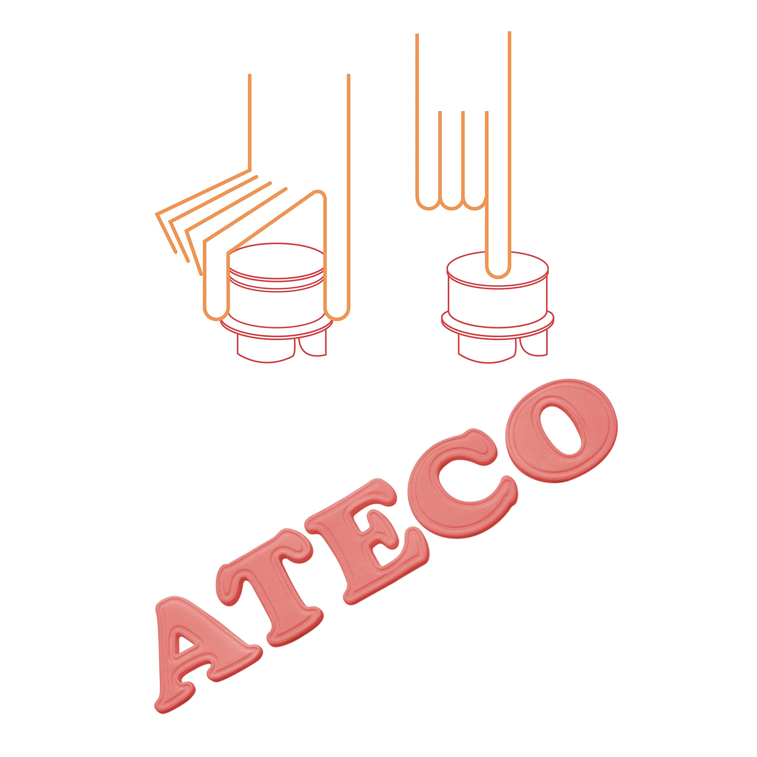 Ateco 5870 Alphabet Fondant Plunger Cutter And Embosser 26-Piece Set, White