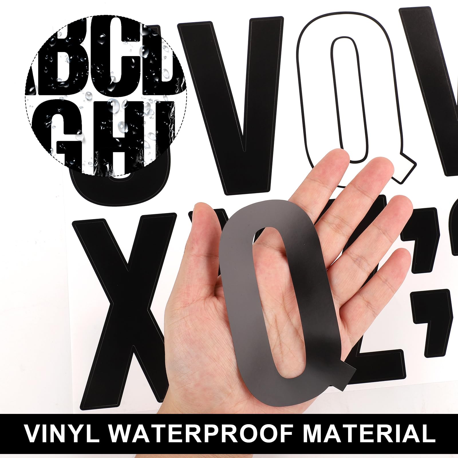 18 Sheets Capital Letter Stickers, 4 Inch Large Sticky Waterproof Alphabet Sticker Self Adhesive Letters Stickers Stick On Scrap