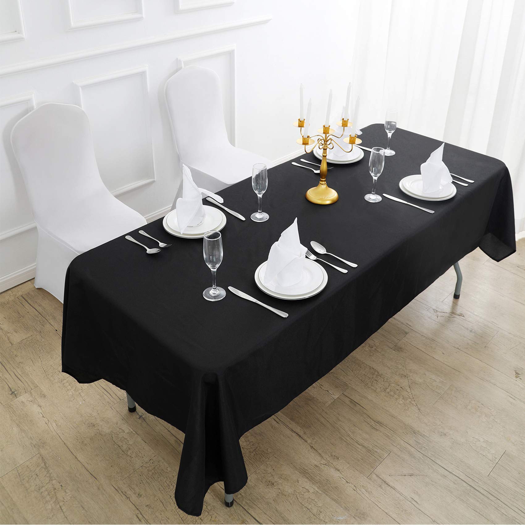 Rectangle Tablecloth 60X120 Inch Washable Polyester Fabric Table Cloth For Wedding Party Dining Banquet Decoration(12 Pack 60X12