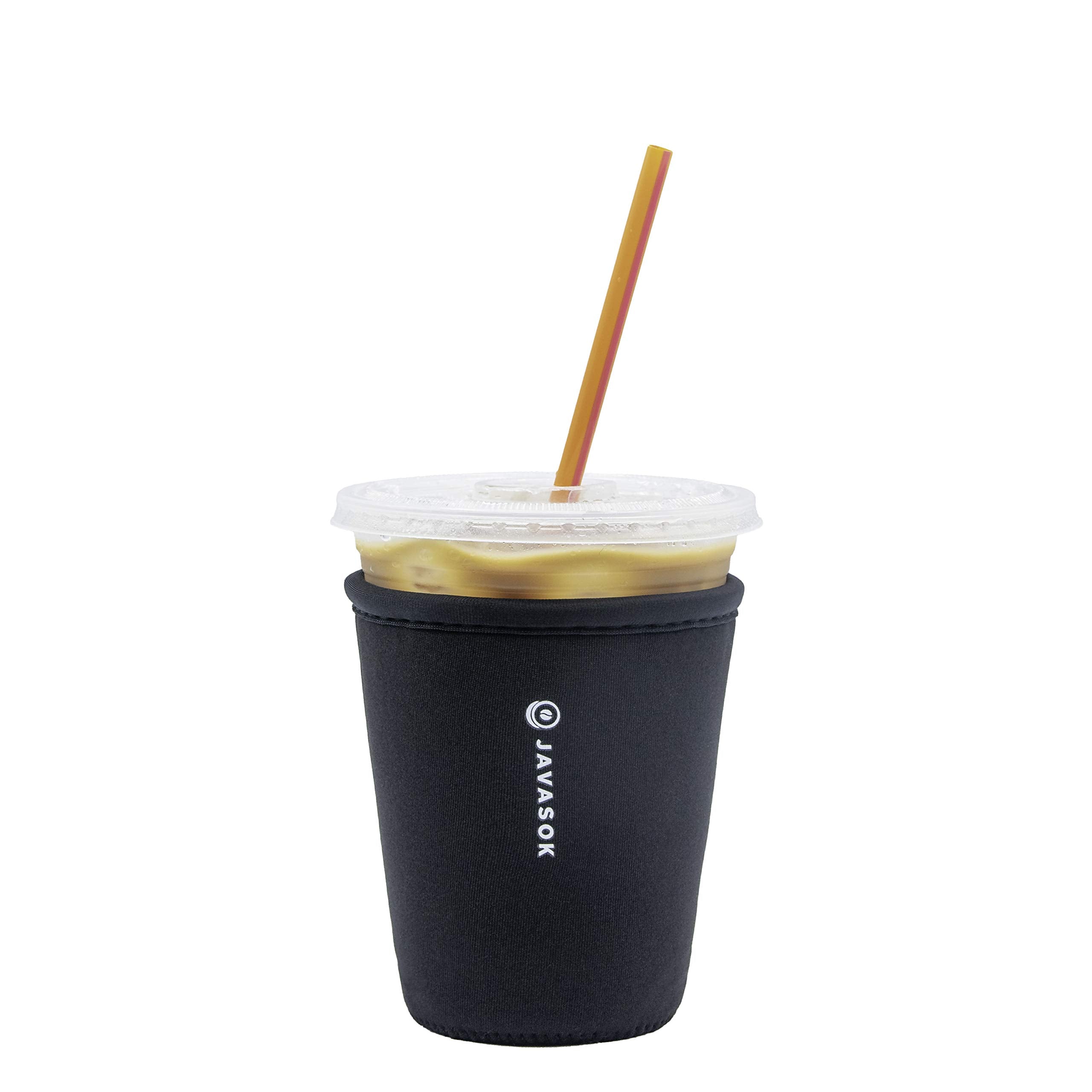 Sok It Java Sok Iced Coffee & Cold Soda Insulated Neoprene Cup Sleeve (Black, Small: 16-20oz)