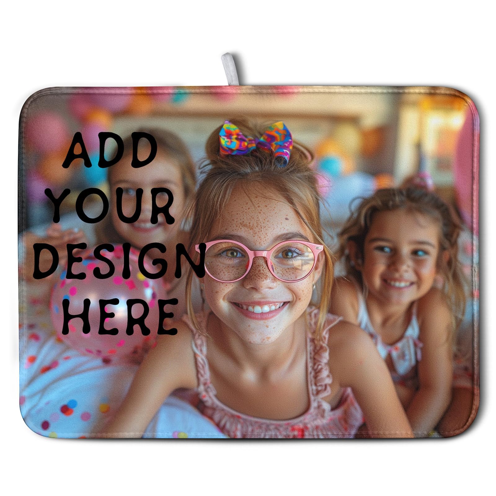 Customized Microfiber Fabric Dish Drying Mat for Kitchen Counter 16x18 Inch,Custom Any Photo or Text Drying Mat Personalized Dis