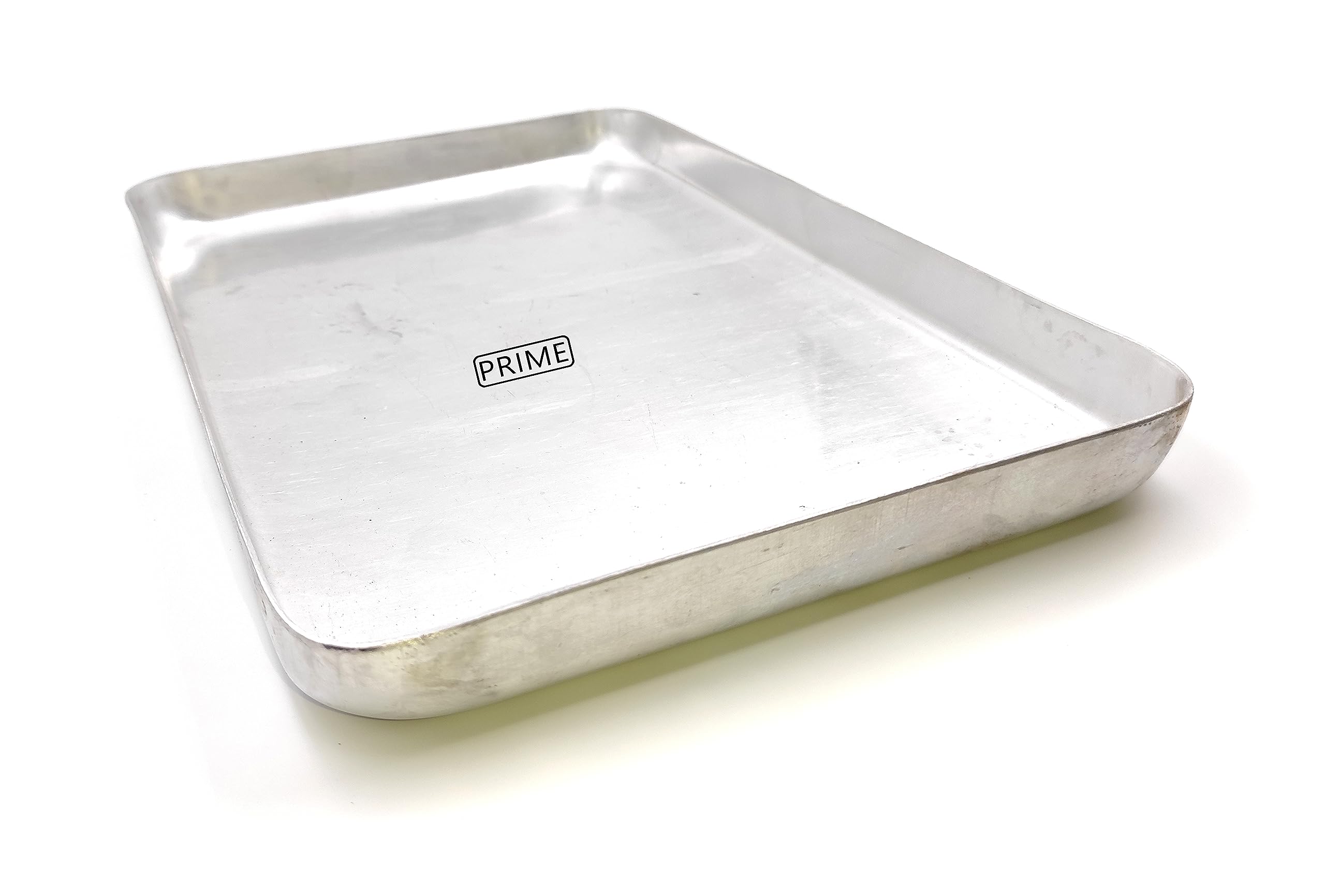 Prime Bakers And Moulders Aluminum Baking Tray, Silver (12X8 Inch)
