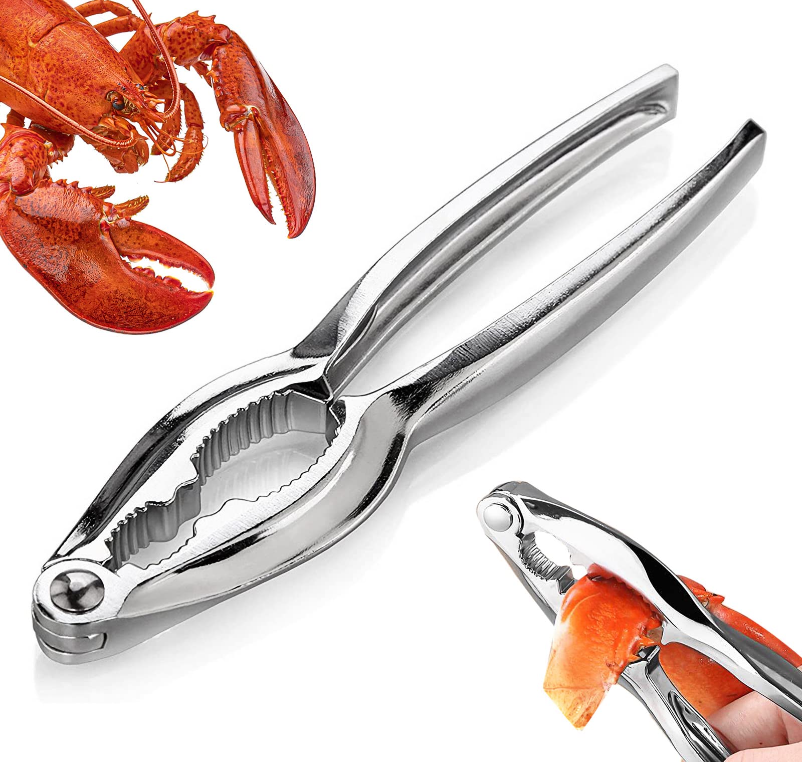 Ygaohf 12 Pcs Crab Leg Crackers And Tools - Heavy Duty Stainless Steel Crab Claw Crackers Set, Easy To Use Seafood Tools Nut Cra