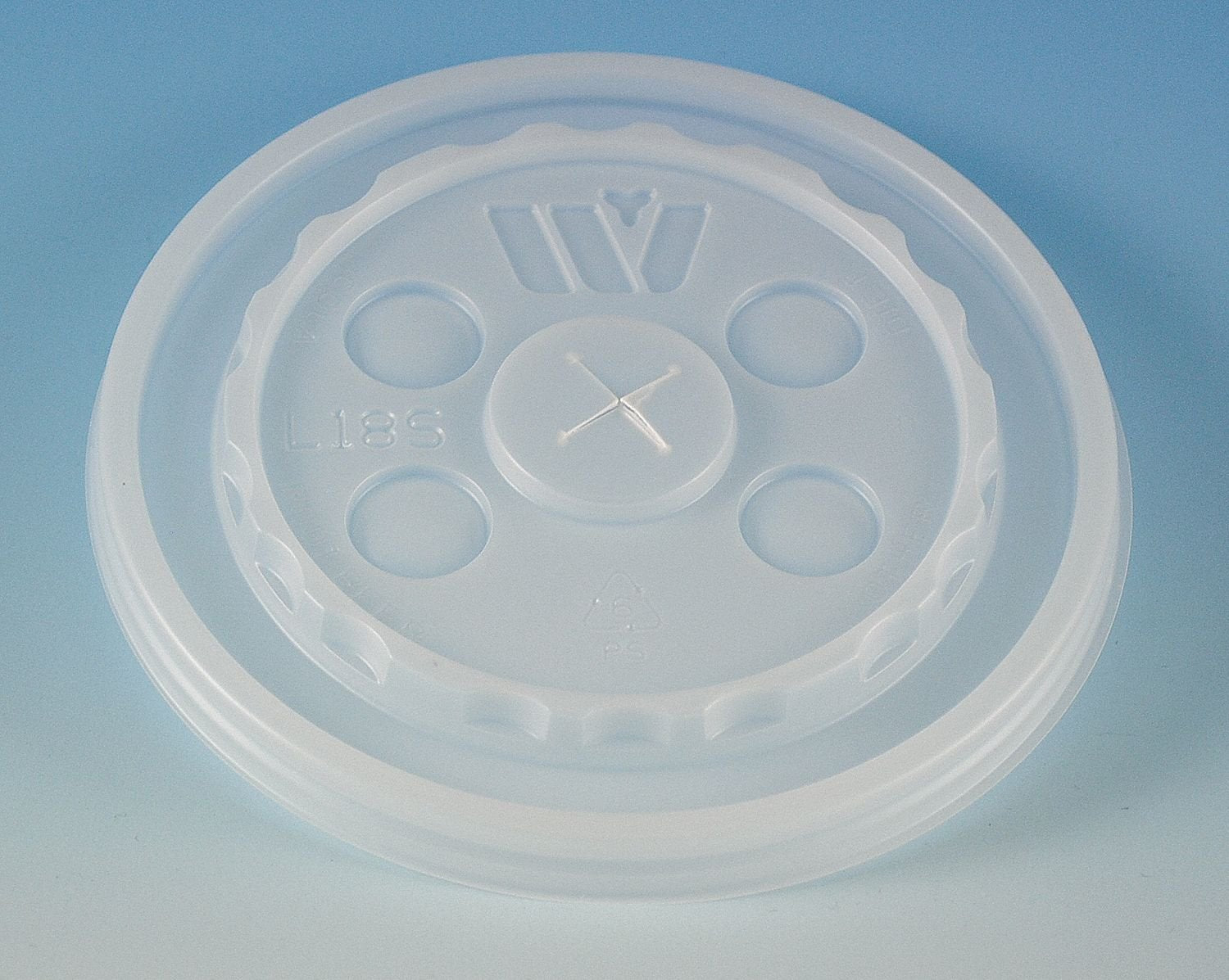 Wincup L18S Straw Slotted Lid for 12 oz to 24 oz Foam Cups, Cube 1.60, Translucent (10 Sleeves of 100 Lids)