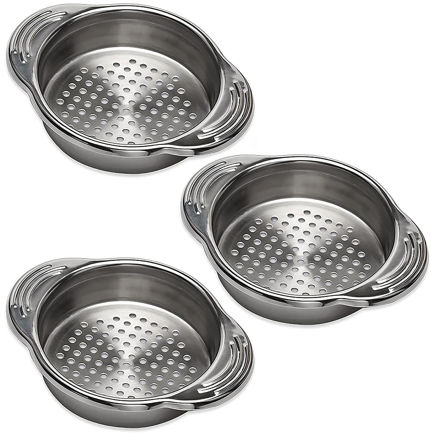 Dadamong 3-Pack Tuna Can Strainer, Stainless Steel Sieve Tuna Strainer Press Can Oil Squeezer Canning Colander For Regular-Size