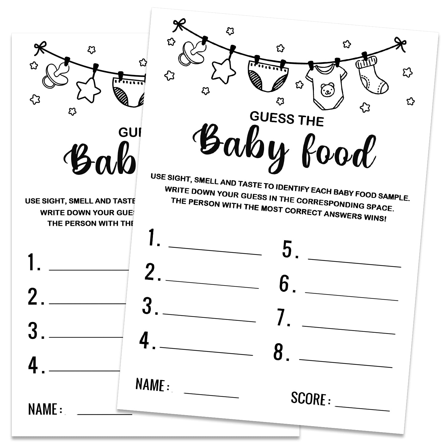 Baby Shower Game, Guess The Baby Food Baby Shower Game, Gender Reveal Party Supplies, Baby Shower Decorations, Baby Shower Party