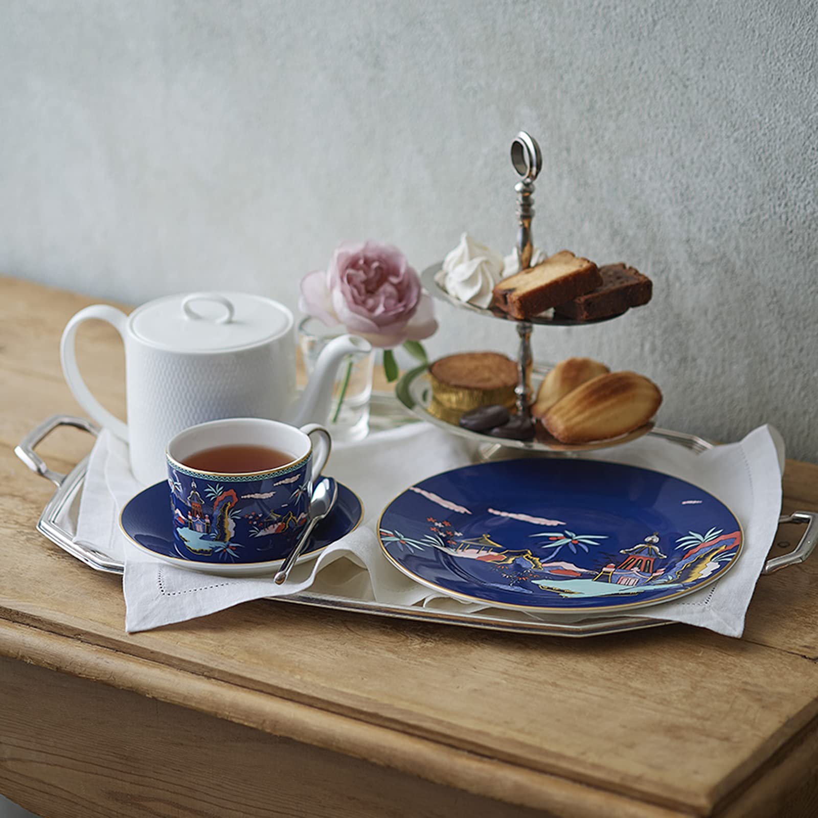 Wedgwood Wonderlust Mug Blue Pagoda, 3.3''