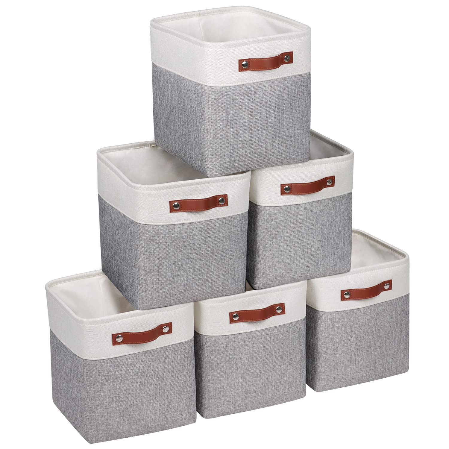 Kntiwiwo Fabric Storage Cubes 10.5   X10.5   X11    Cube Storage Bins For Closet Organizers And Storage Shelves Foldable Storage