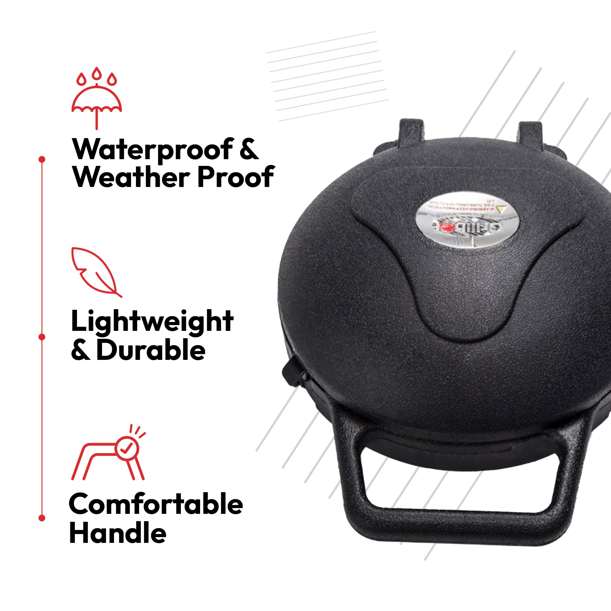 Grillbot Protective Carrying Case For Grillbot - Durable Portable Grill Accessories, Bbq Tools Cover, Storage Case To Camp Trips