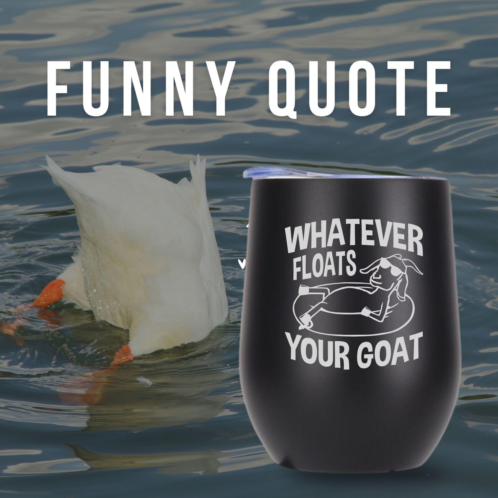 Onebttl Goat Gifts For Goat Lovers, Farm Gifts For Women Men, Funny Goat Cup Gifts, 12 Oz Stainless Steel Insulated Tumbler - Wh