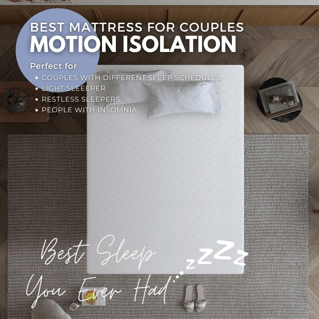Lbaiet 12    Gel Memory Foam Mattress, King Size/Bed In A Box/Medium Firm/Breathable Cooling-Gel Comfort Technology/Pressure Rel