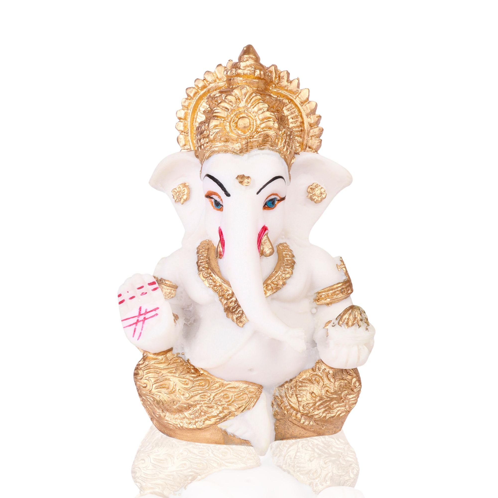 Neonest Elegant Gold-Plated Ganesha Idol For Home And Office | Hindu God Ganesh Murti For Pooja Room, Mandir & Gift | Decorative