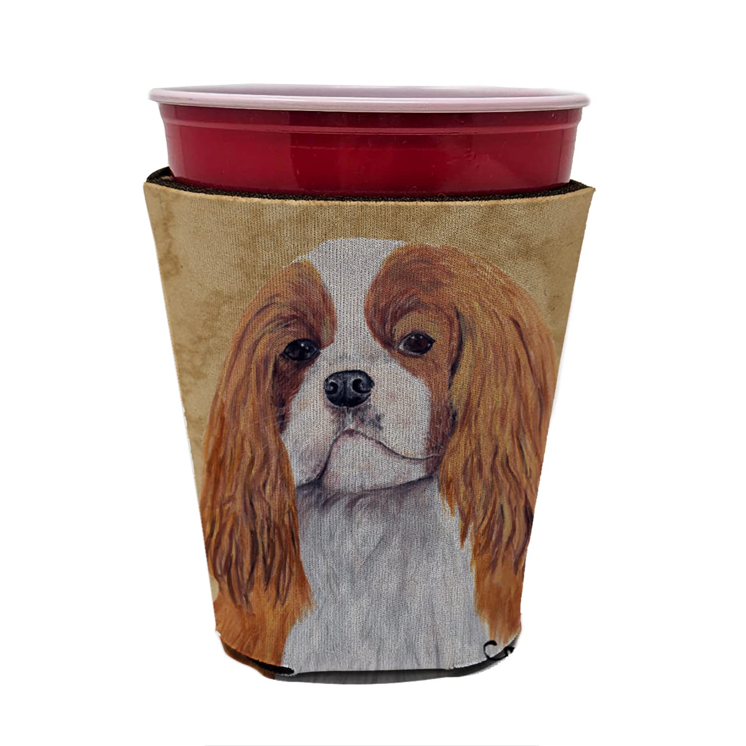 Cavalier Spaniel Red Solo Cup Beverage Insulator Hugger