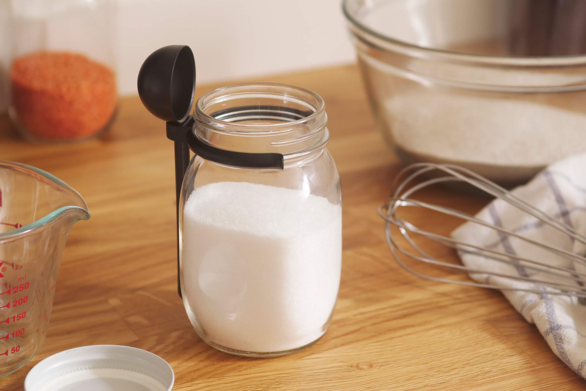 Jarware Coffee Spoon Clip For Wide Mouth Mason Jars, 6''