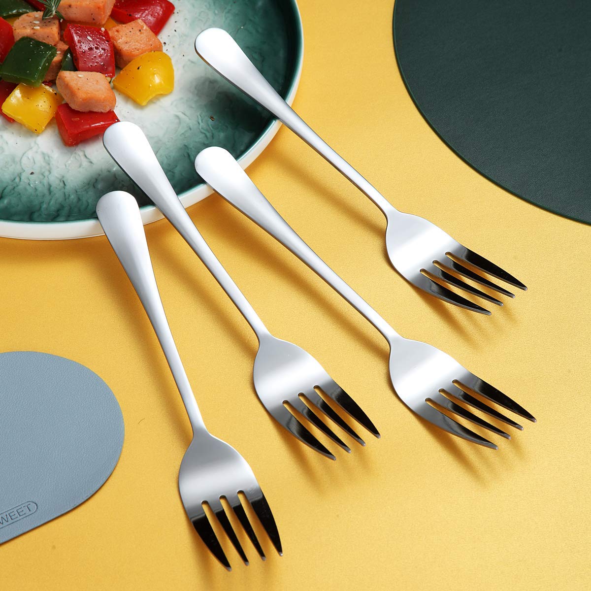 Serving Forks 4 Pieces, Kyraton Serving Fork Cold Meat Fork Stainless Steel Serving Utensils, Serving Set Packing Of 4