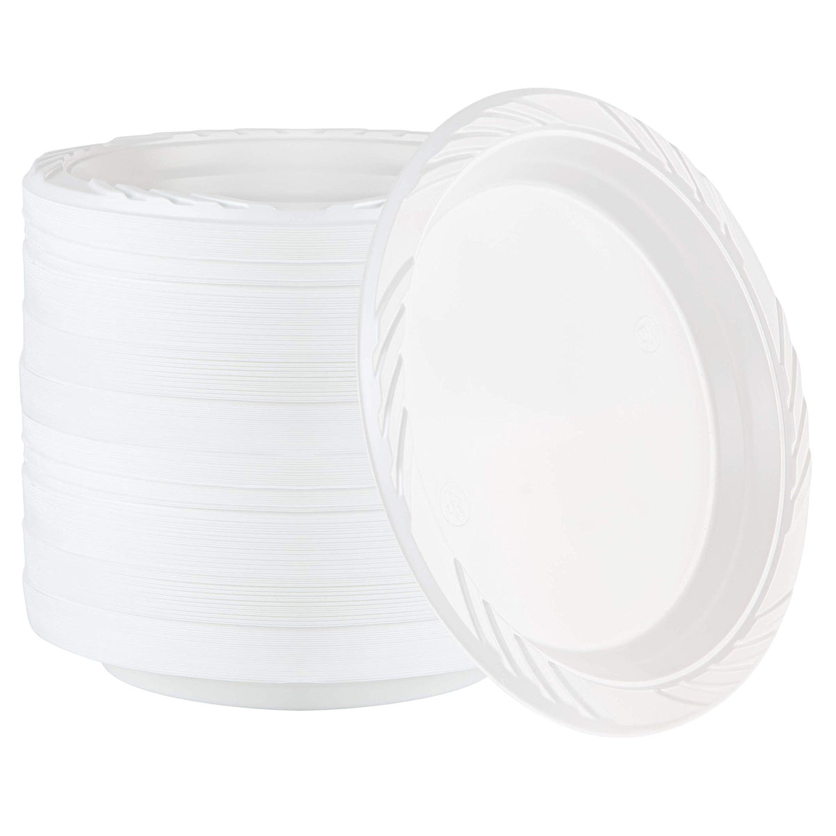 Plasticpro 200 Count Disposable 7 Inch White Plastic Plates