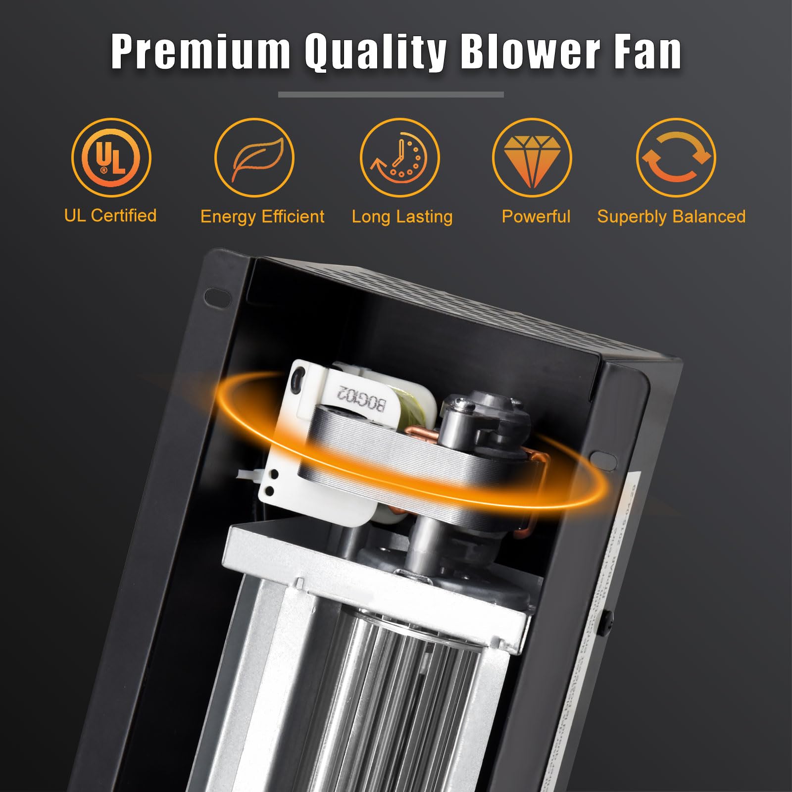 Criditpid PBAR-2427 Fireplace Blower Fan Kit for Pleasant Hearth Vent Free Stove or Wood Burning Stoves, Wood Stove Blower for G