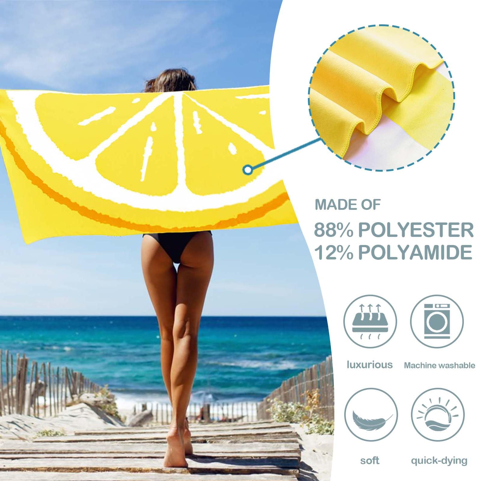 Vessia Oversized Beach Towel For Adults And Teenagers, Star Microfiber Sandproof, Lightweight Personalized Extra Large Quick Dry