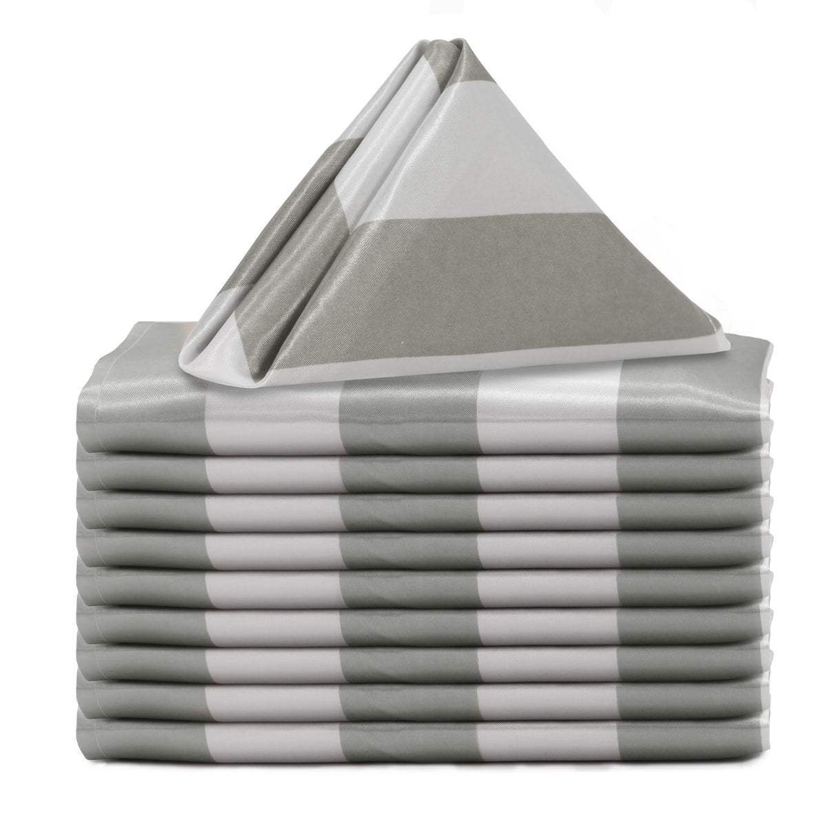 Your Chair Covers - 20 Inch Satin Washable Cloth Napkins, Hemmed Reusable Table Napkins For Restaurant, Dinner, Bistro, Wedding,