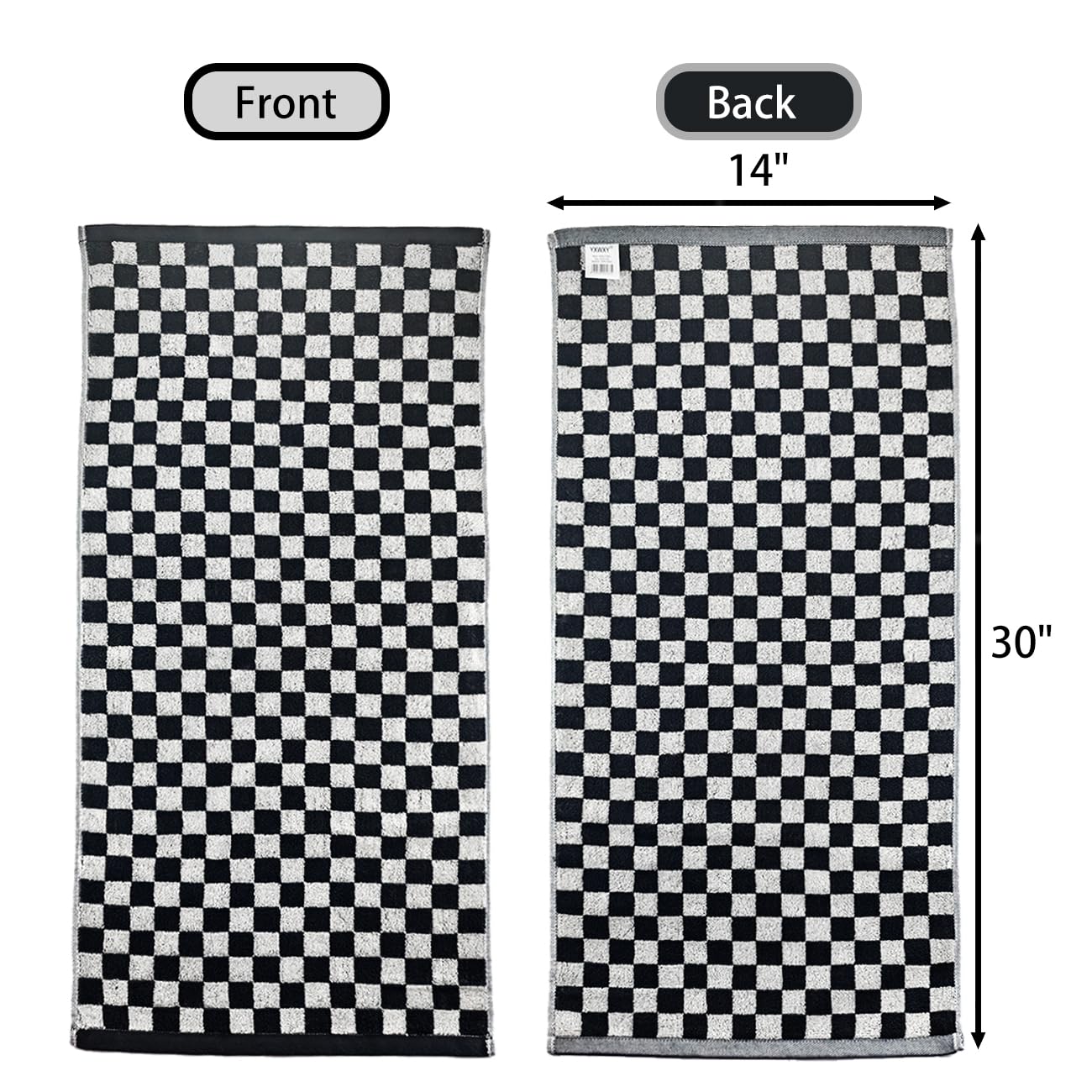 Yxwxy Hand Towels For Bathroom 14''X30'' Set Of 4 Black Face Towels For Bathroom, Face, Kitchen, Gym And Spa 100% Cotton Soft Ab