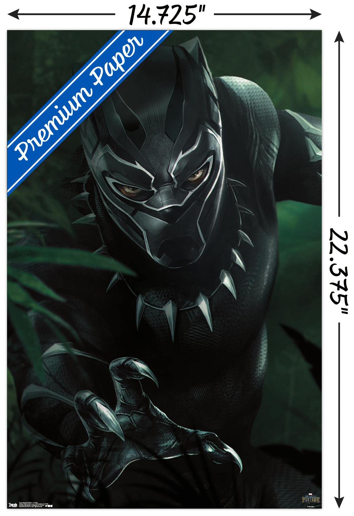 Trends International Marvel Cinematic Universe - Black Panther - T'Challa Wall Poster, 14.725'' X 22.375'', Premium Unframed Ver