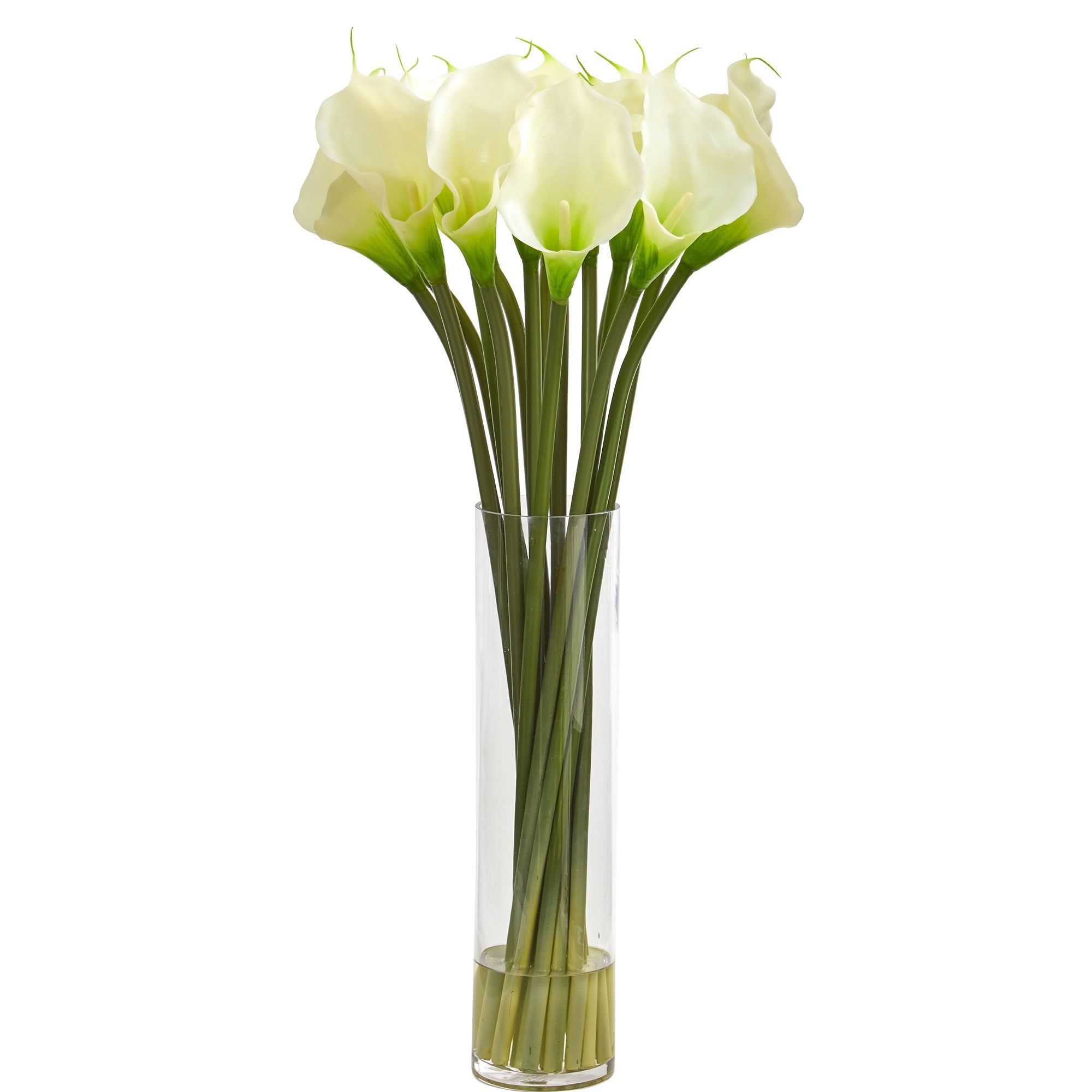 Nearly Natural 28    Calla Lilly Arrangement Artificial Plant, White