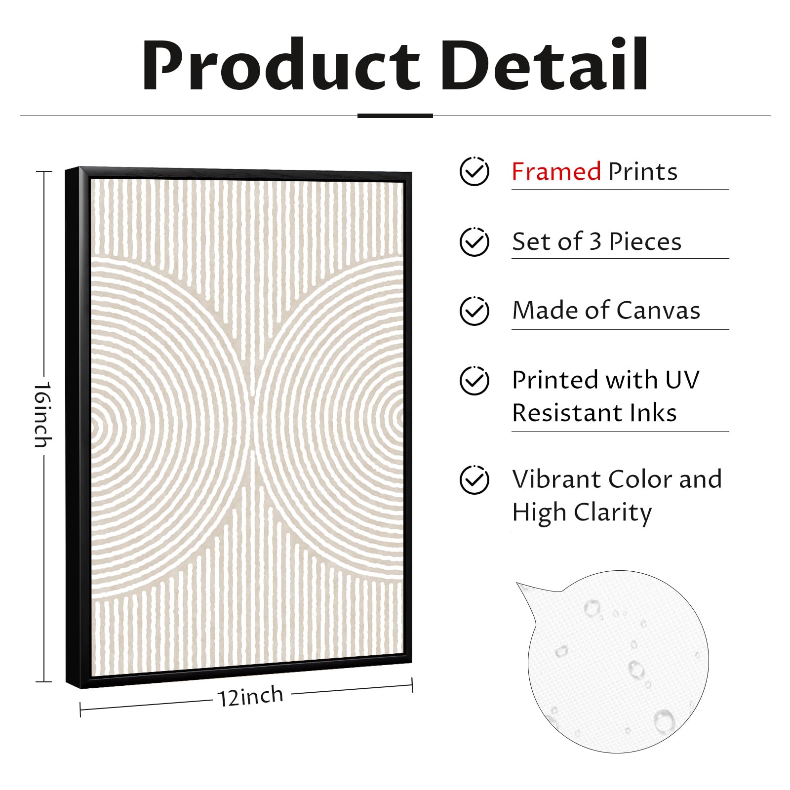 Modern Abstract Pictures Wall Art Boho Neutral Canvas Wall Art Minimalist Line Wall Decor Black Brown Artwork Abstract Modern Pa