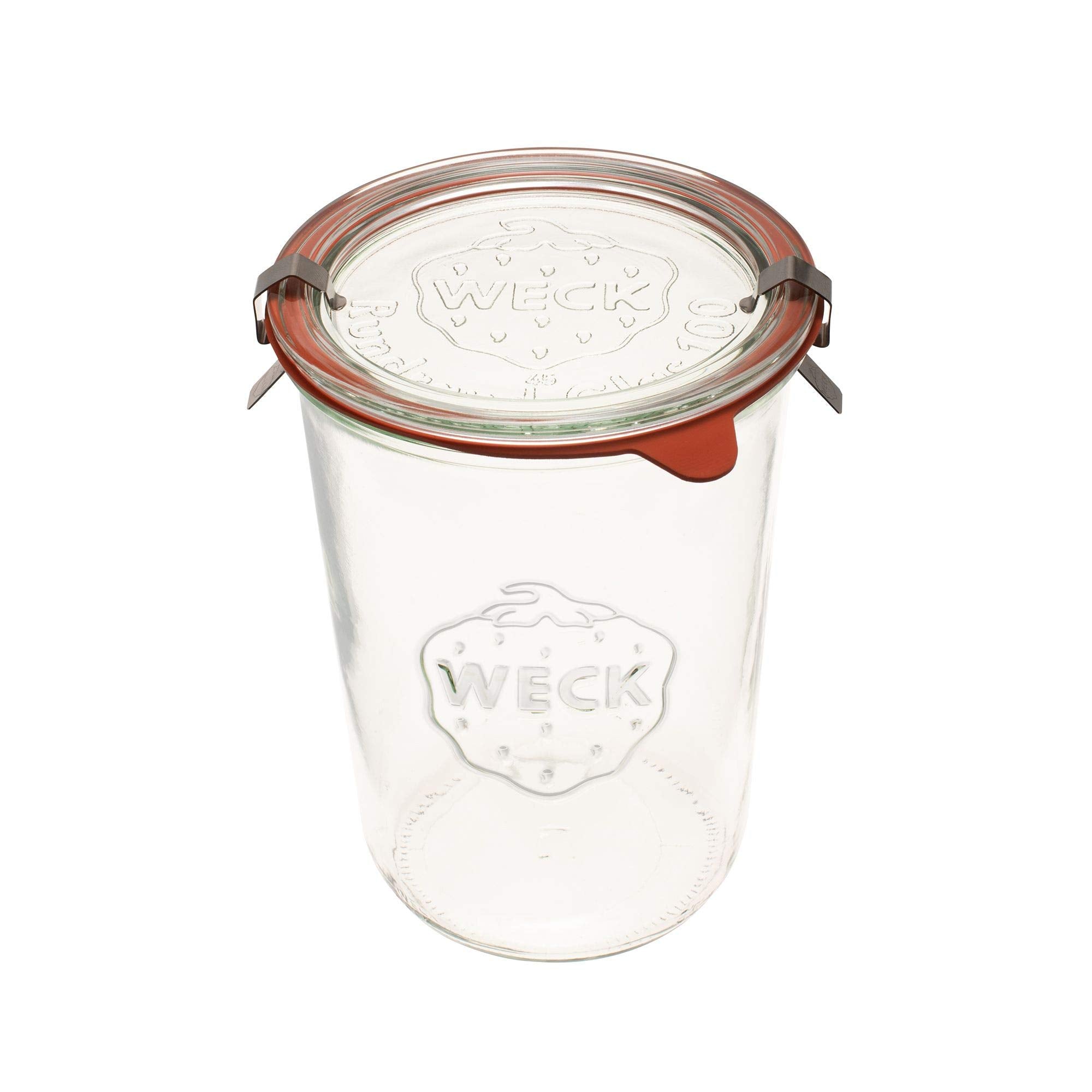 Weck Canning Jars 743 - Weck Mold Jar made of Transparent Glass - Eco-Friendly - Food Storage Container with Lid Airtight - 3/4 