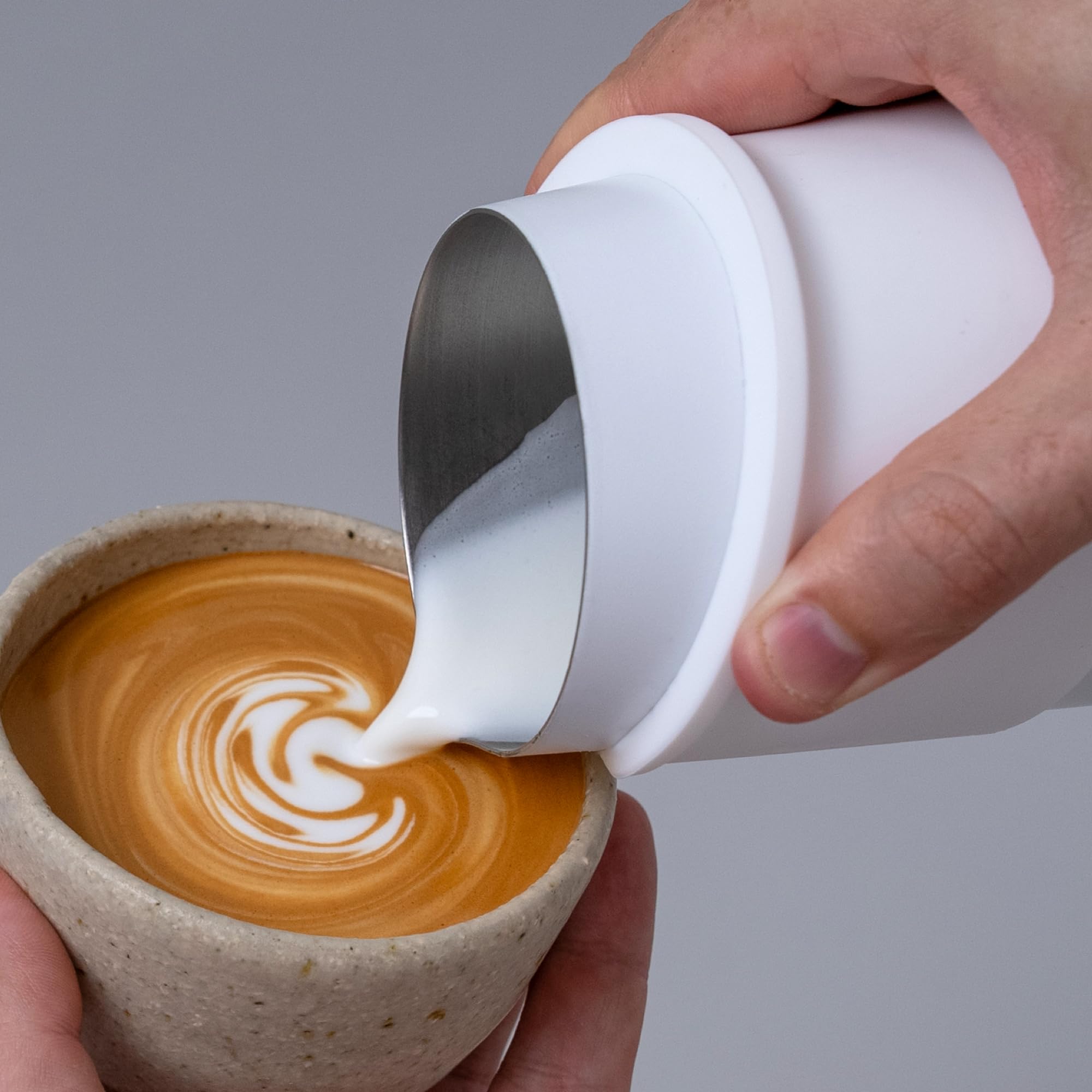 Subminimal Flowtip Handless Jug | Stovetop Milk Frothing, Foaming Pitcher For Premium Barista-Style Coffee | Cappuccino & Latte