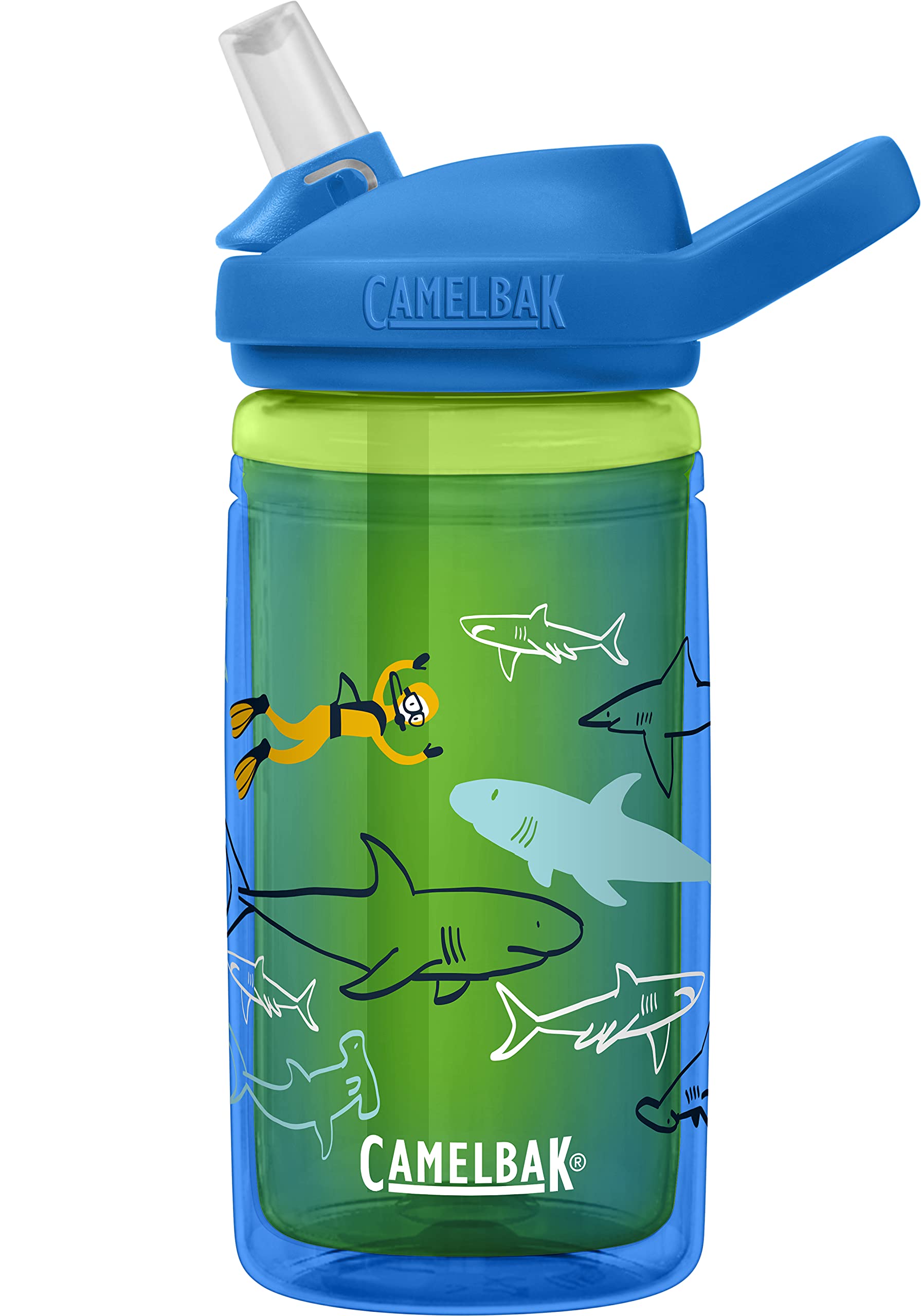 Camelbak Eddy+ Kids Insulated Bpa-Free Bottle, 14Oz, Scuba Sharks