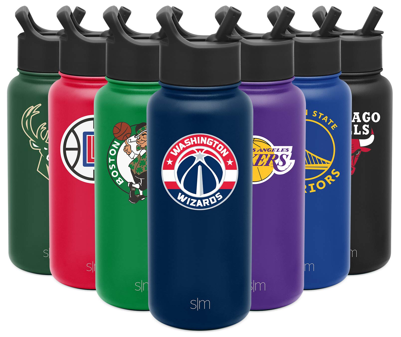 Simple Modern Officially Licensed Nba Washington Wizards Water Bottle With Straw Lid | Vacuum Insulated Stainless Steel 32Oz The