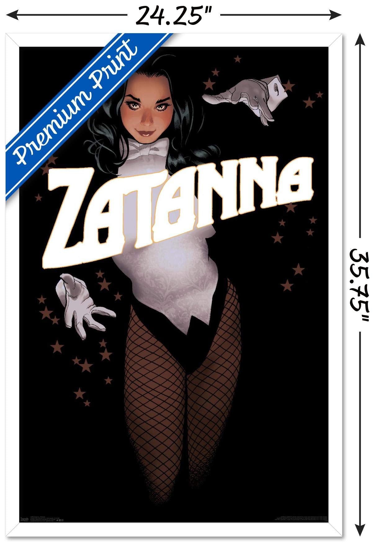 Trends International Dc Comics - Zantanna - Alex Ross Portrait Wall Poster, 22.375'' X 34'', White Framed Version