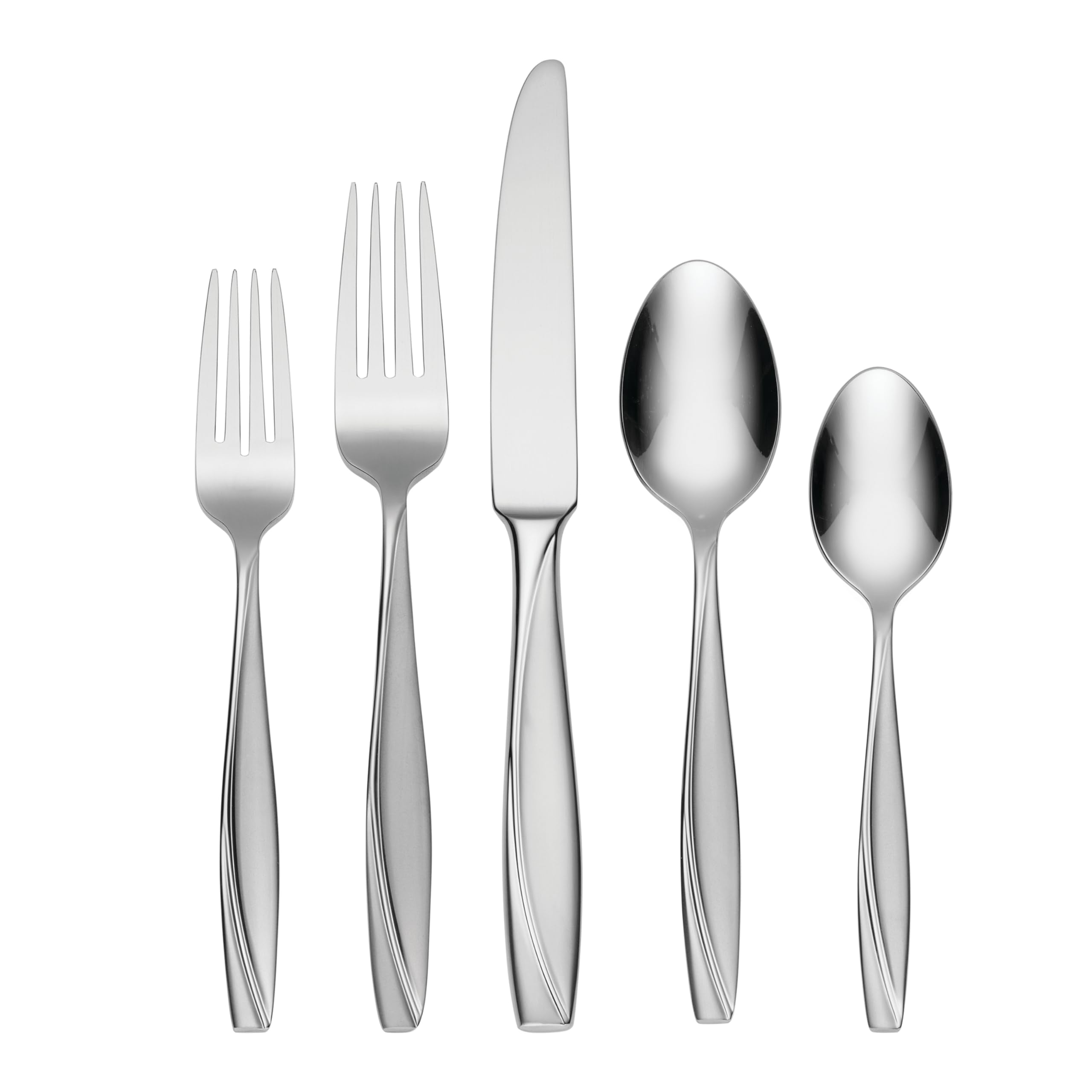 Oneida B222045C Cleo 45 Piece Everyday Flatware Set, Service For 8