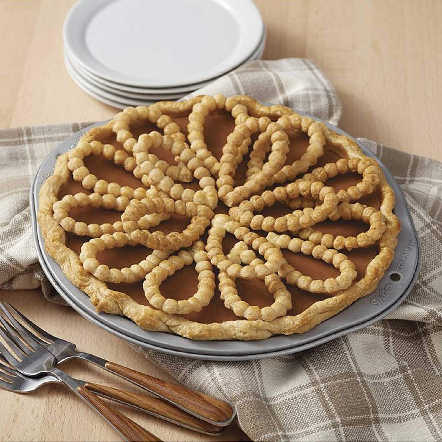 Palksky Pie Crust Impression Mat/Fondant Molds Silicone Mold Cake Decoration Molds For Chocolate Fondant Sugarcraft Pastry Cupca