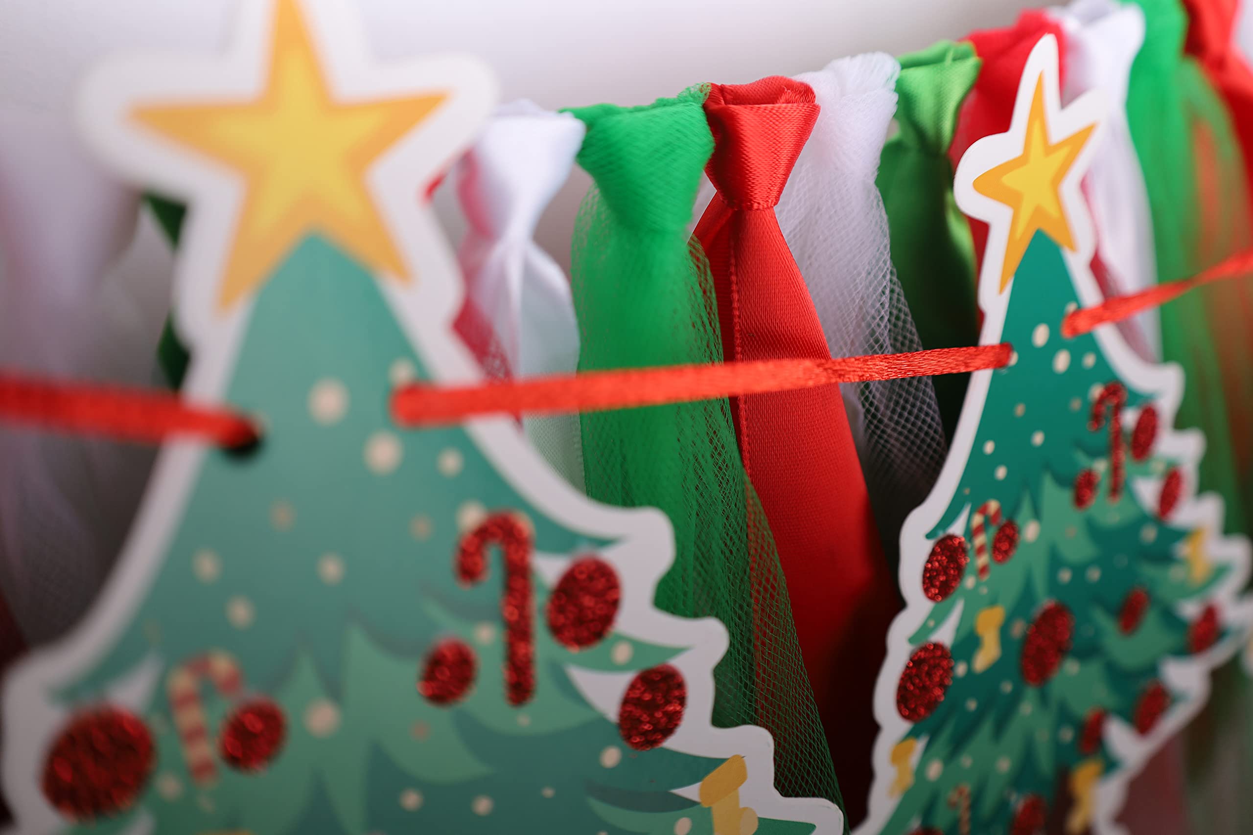 Christmas Highchair Banner Decoration For Baby - High Chair Fabric Garland, Merry Christmas Banner Photo Props, Handmade Party T